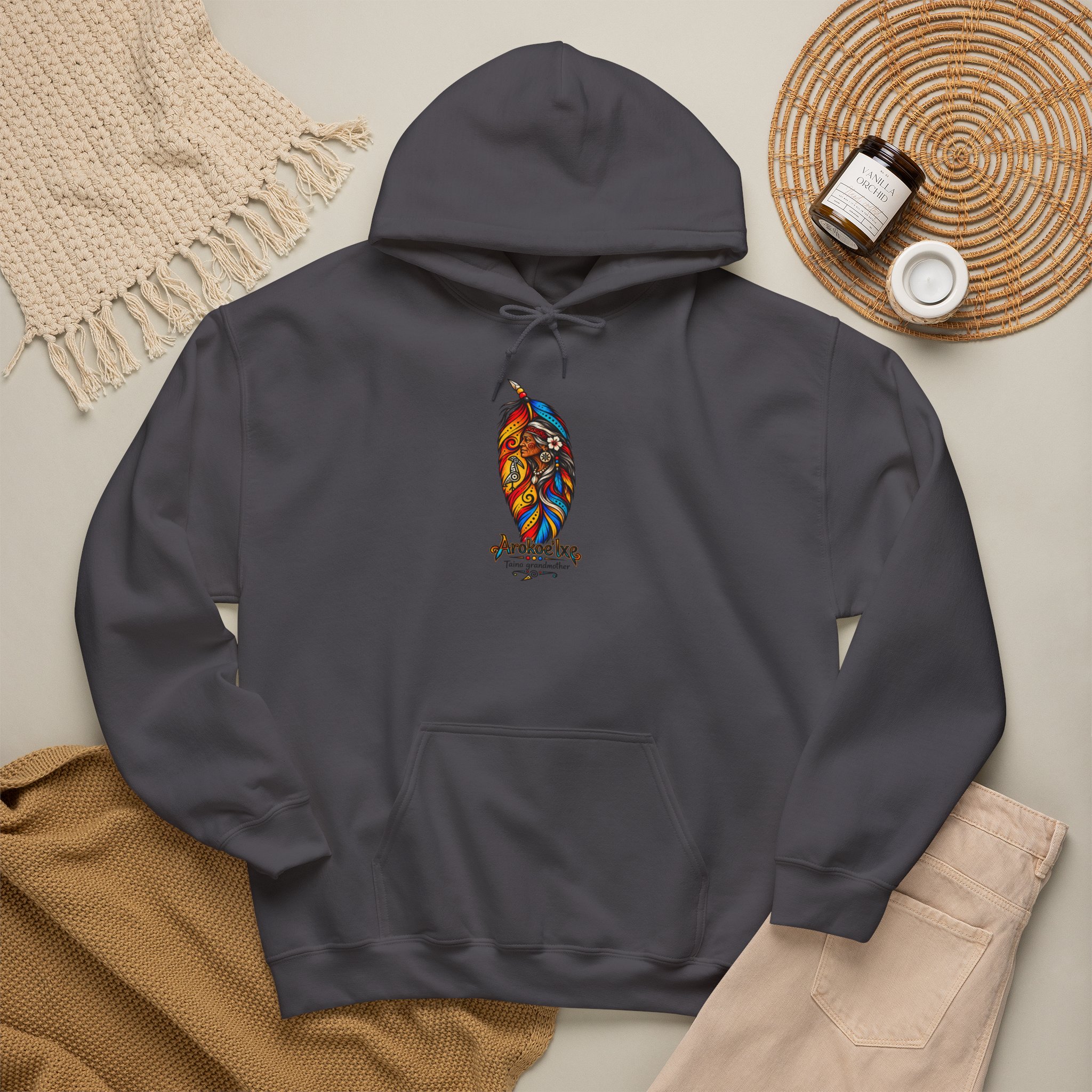 Arokoe’Ixe Taíno Grandmother Hoodie — Taíno Heritage Art Pullover - Image 49