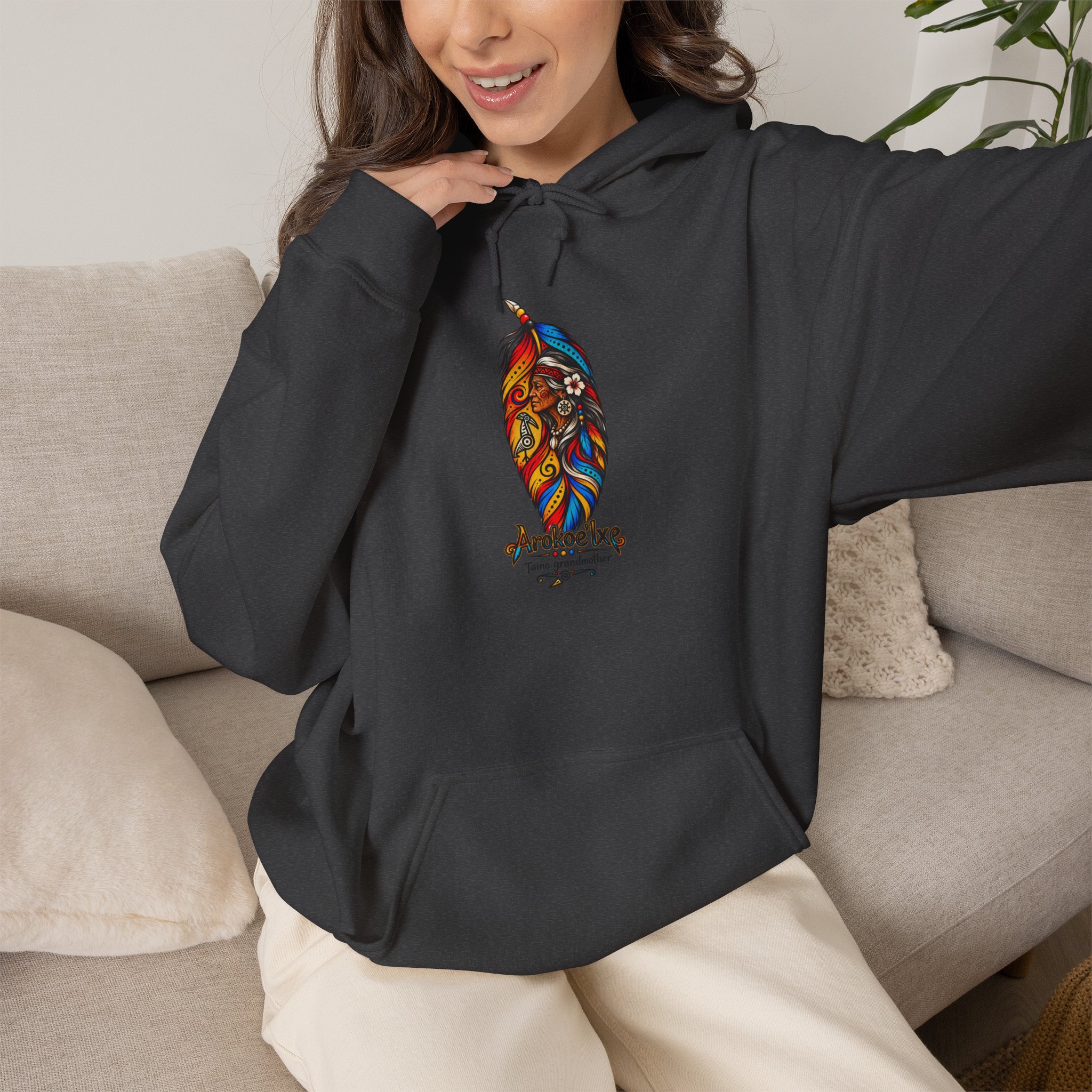 Arokoe’Ixe Taíno Grandmother Hoodie — Taíno Heritage Art Pullover - Image 34