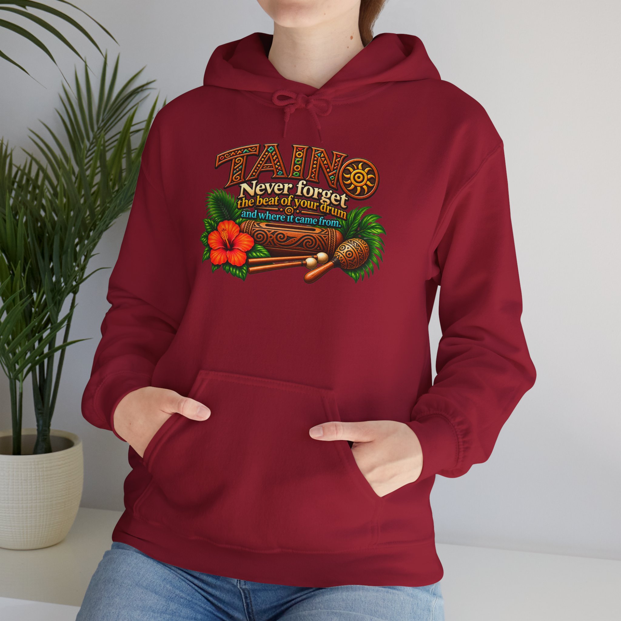 Taíno Drum Hoodie — Puerto Rican Heritage Music Design - Image 29