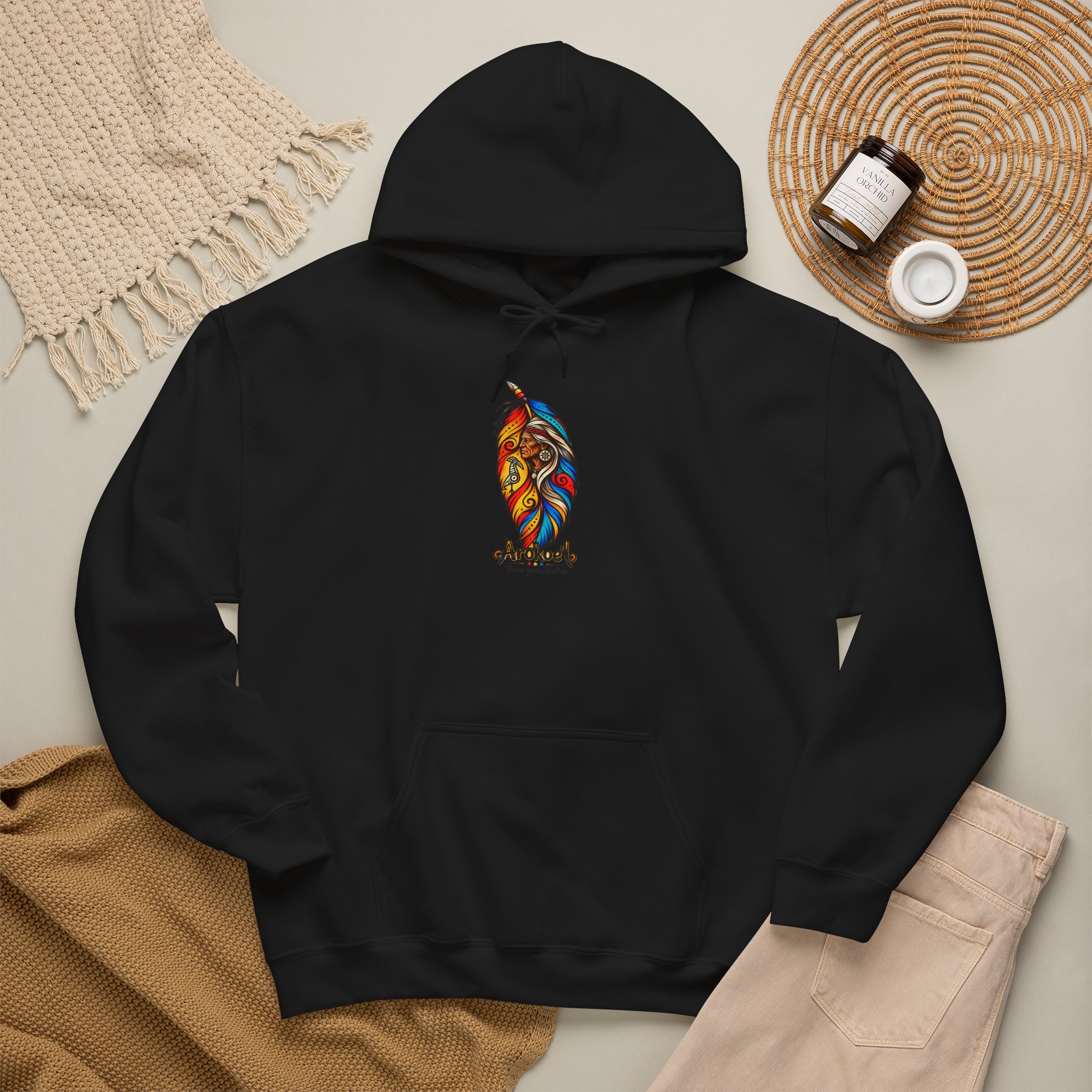Arokoe’I Taíno Grandfather Hoodie — Taíno Heritage Art Pullover - Image 14