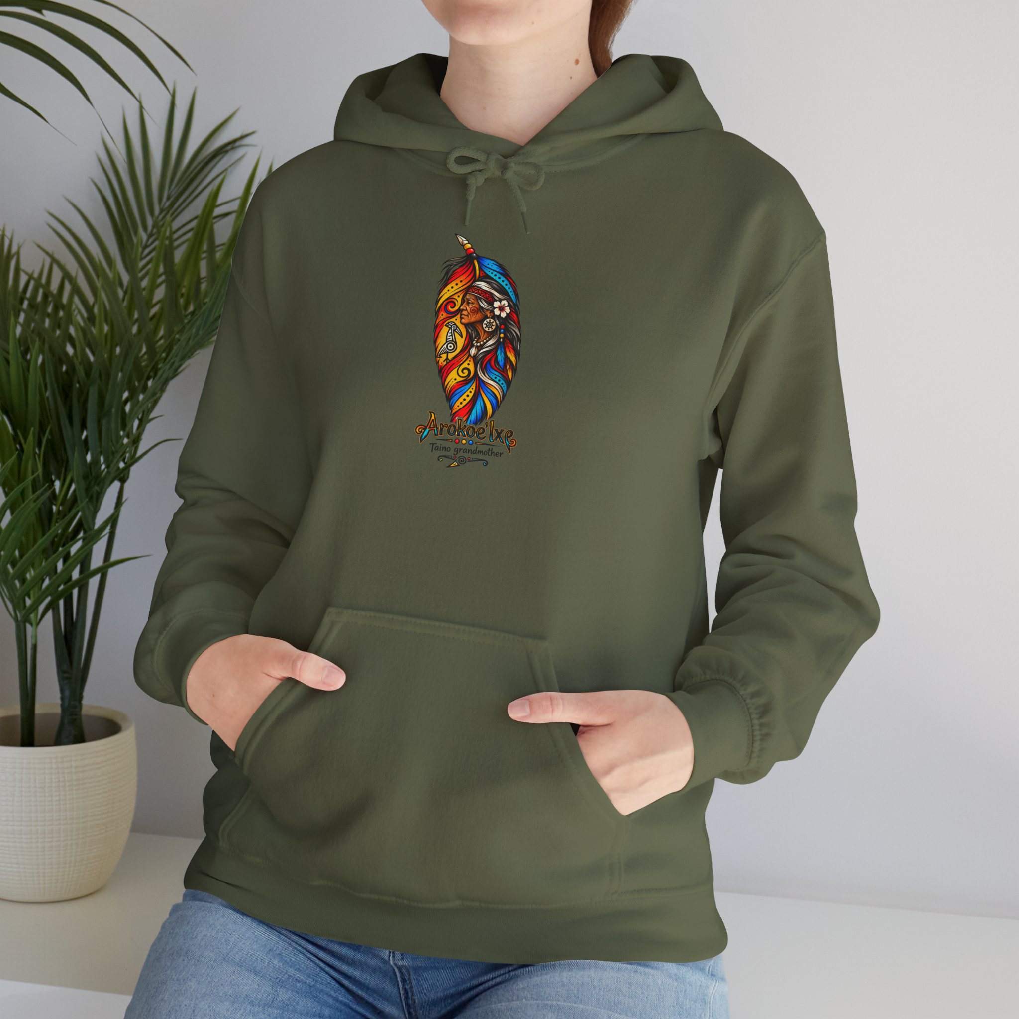 Arokoe’Ixe Taíno Grandmother Hoodie — Taíno Heritage Art Pullover - Image 26