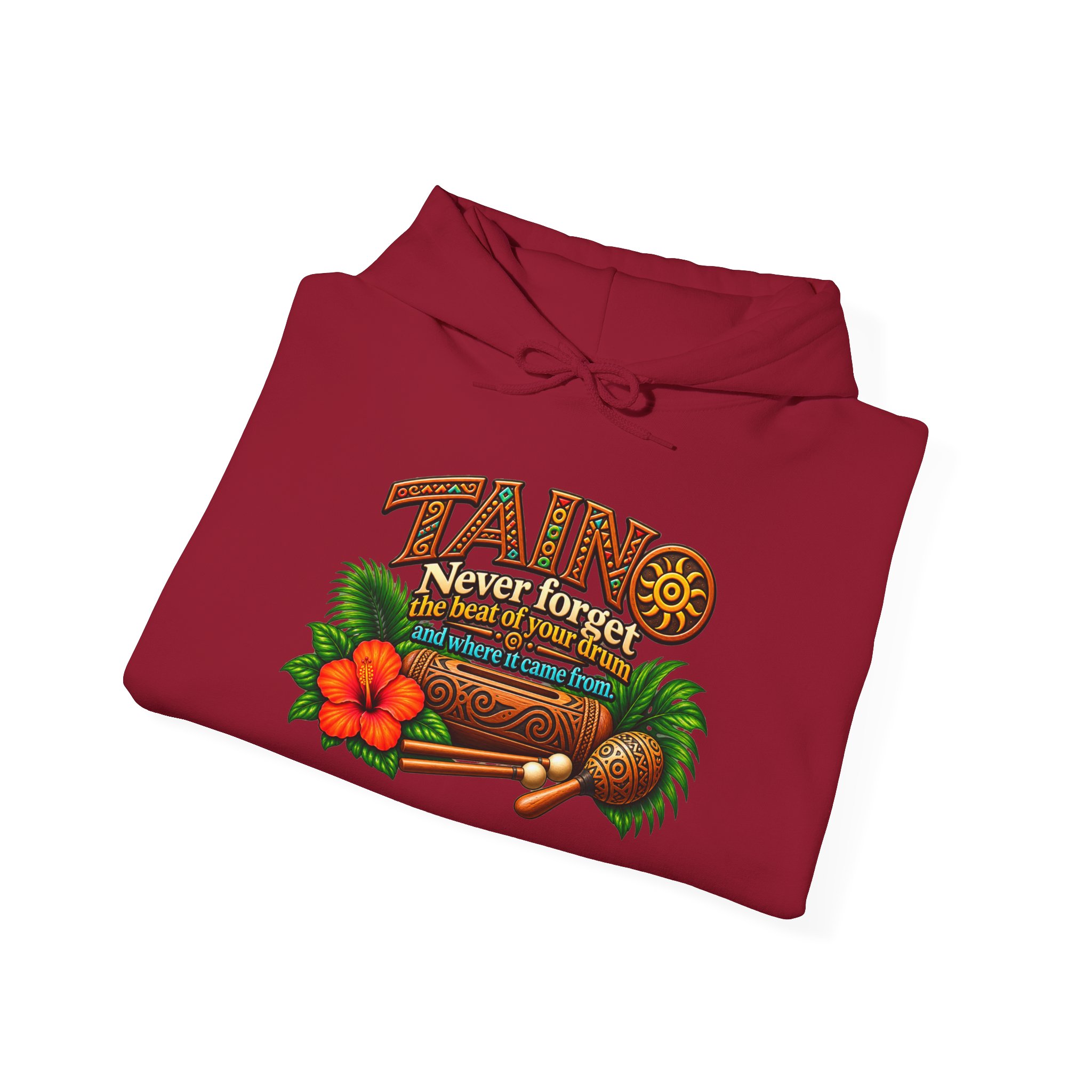 Taíno Drum Hoodie — Puerto Rican Heritage Music Design - Image 35