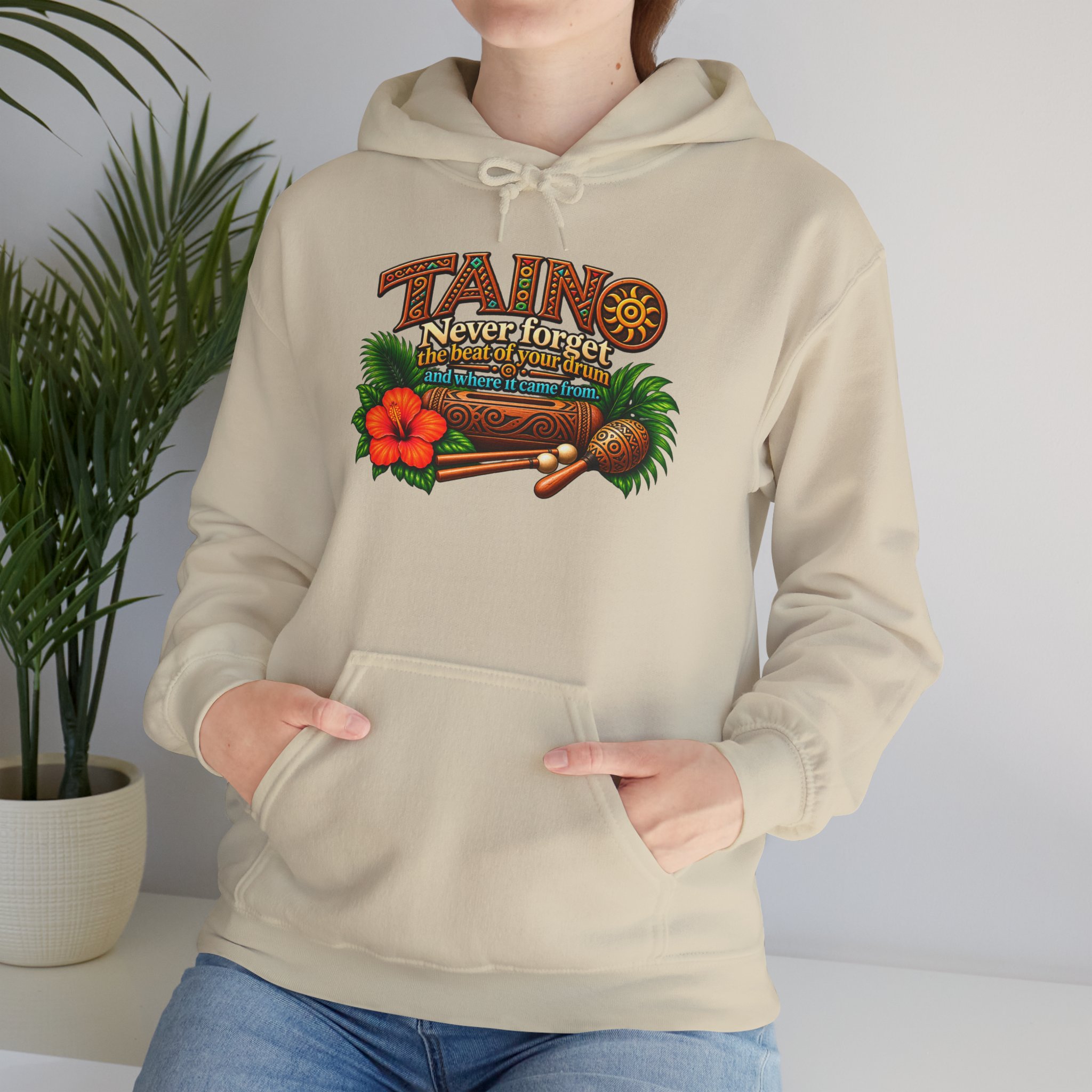 Taíno Drum Hoodie — Puerto Rican Heritage Music Design - Image 8