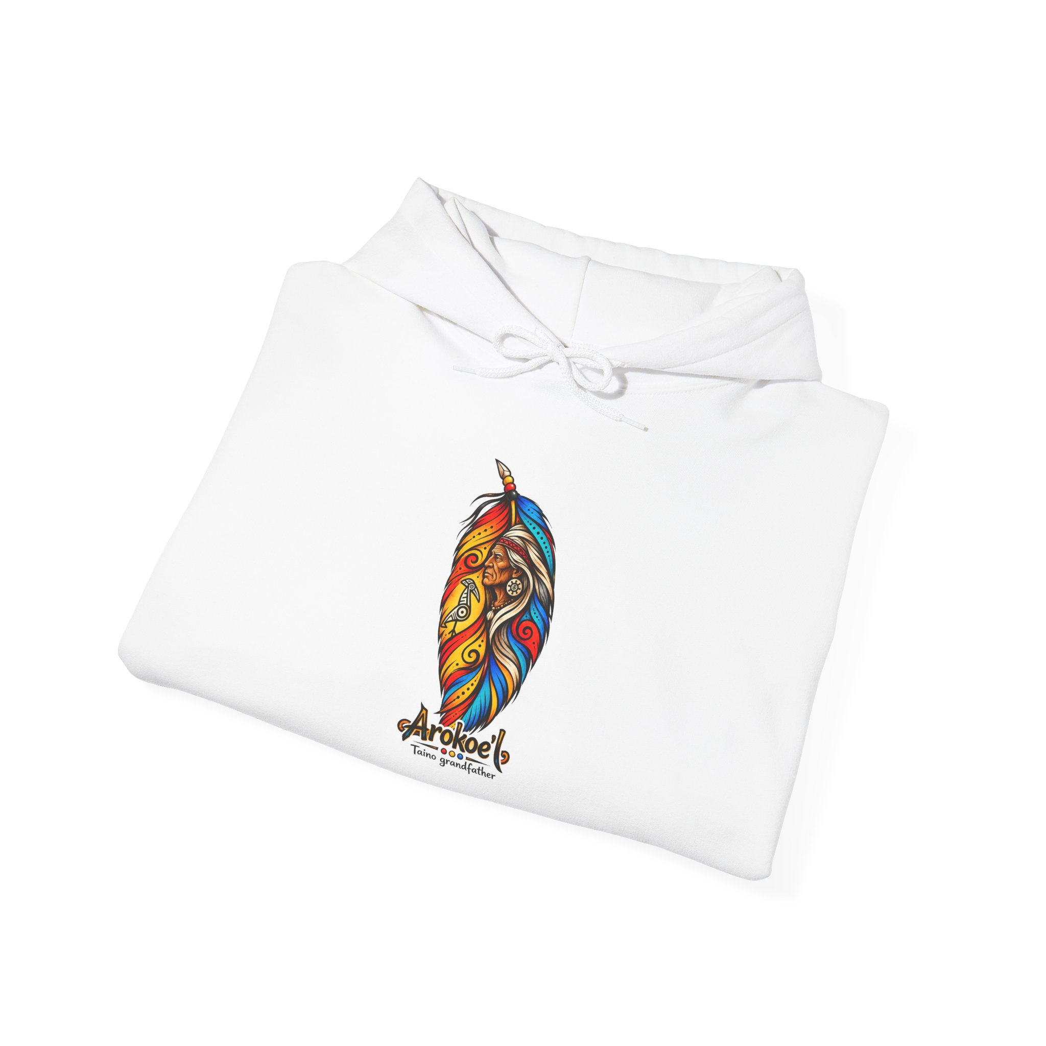 Arokoe’I Taíno Grandfather Hoodie — Taíno Heritage Art Pullover - Image 6
