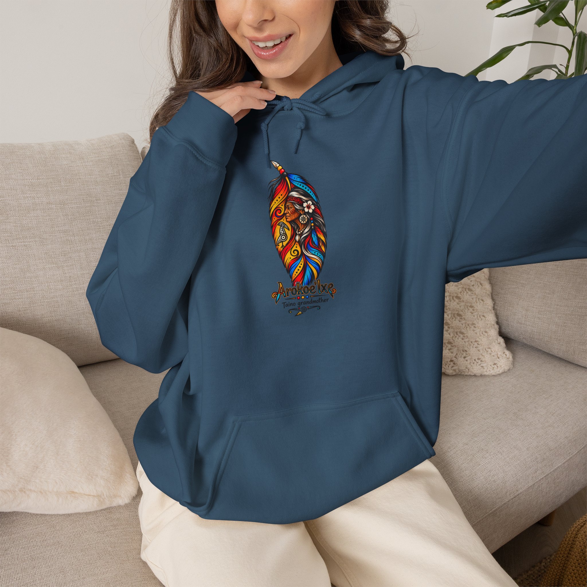 Arokoe’Ixe Taíno Grandmother Hoodie — Taíno Heritage Art Pullover - Image 41