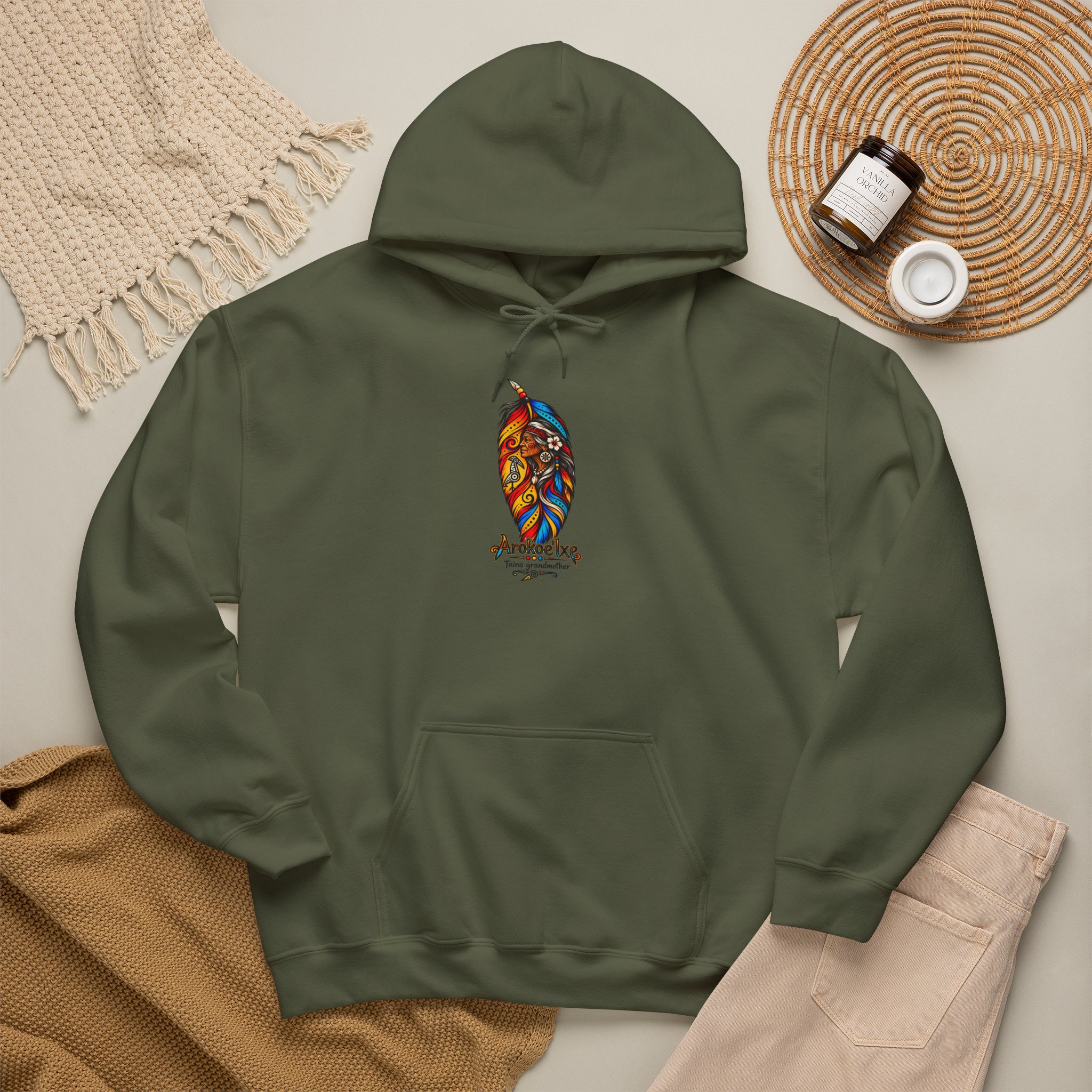 Arokoe’Ixe Taíno Grandmother Hoodie — Taíno Heritage Art Pullover - Image 28